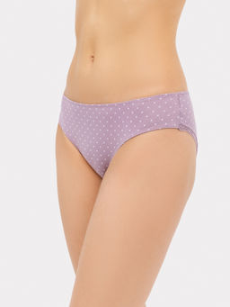 Цена за 2 штуки! Трусы женские классические фиолетовые в горошек горошек на морском тумане 412429 - Mark formelle фото 2