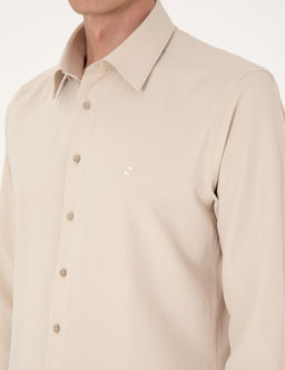 Bej Slim Fit Uzun Kollu Basic G_mlek - Pierre cardin фото 7