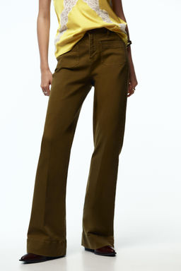 Z1975 HIGH-WAIST JEANS WITH PATCH POCKETS - Zara фото 2