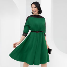 Платье Парижский десерт (изумруд с ремешком) - Charutti фото 7