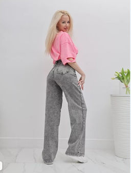 Джинсы палаццо широкие трубы