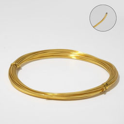 Проволока для плетения d=1мм, намотка 5м, цвет золото - Queen fair фото 2