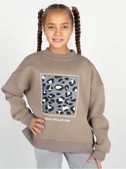 Свитшот Пятнышки детский девочка какао - София фото 4