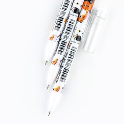 Цена за 10 шт. Ручка пластик шариковая, синяя паста, 0,5 мм Котики - Artfox фото 5