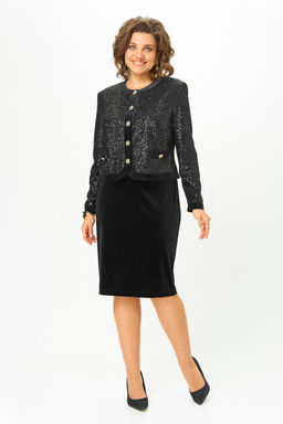 Костюм Svetlana Style 2302 черный бархат