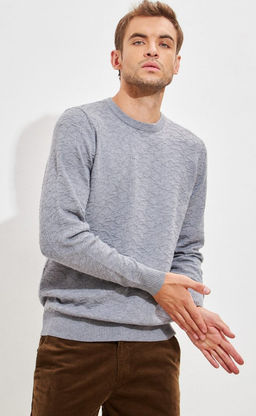 Джемпер мужской P321-15205 серый меланж - Primm фото 5