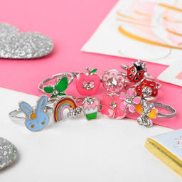 Цена за 100 шт. Кольцо «Выбражулька» животный мир, форма МИКС, цвет МИКС, безразмерное