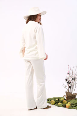 Джемпер NIKVA н923-3 молоко+изумруд  фото 3