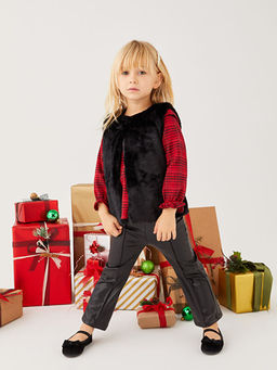 Bisiklet Yaka Pel?? K?z Bebek Yelek - Waikiki фото 3