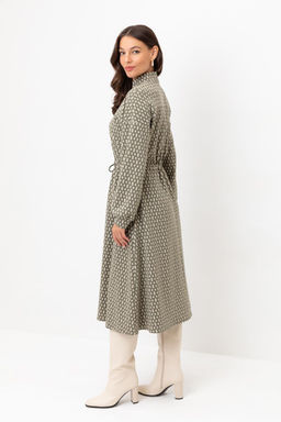 ЕВТ 5054/оливковый серый,ромбики платье жен
