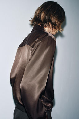 ZW COLLECTION SATIN BLOUSE WITH TIES - Zara фото 5