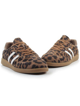 03-270-6PC LT. BROWN/LEOPARD Кеды женские (натуральная кожа)