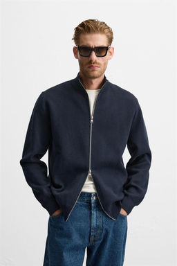 MOCK NECK CARDIGAN WITH ZIP - Zara фото 2