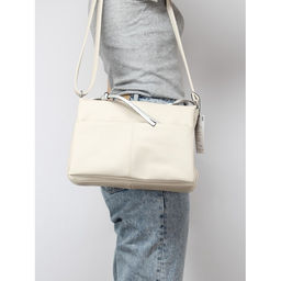 Сумка женская искусственная кожа ADEL-230/2в/ММ, 5отд, плеч/рем. серый св/серебро 259183 - Adelia фото 4