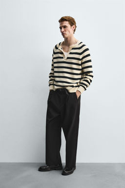 STRIPED HENLEY SWEATER - Zara фото 4