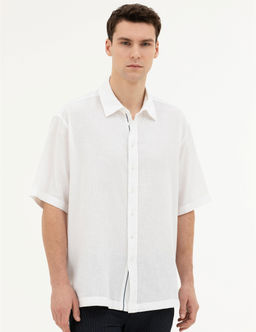 Beyaz Oversize K_sa Kollu G_mlek - Pierre cardin фото 3