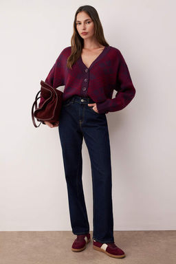 Murdum Yumusak Dokulu Baklava Desenli V Yaka Triko H?rka TWOAW26HI00229 - Trendyolmilla фото 2