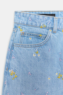CAZADORA Z1975 DENIM FLORES BORDADAS SET / Azul medio - Zara фото 11
