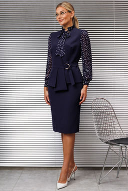 Костюм Мода Юрс 2538 синий горох