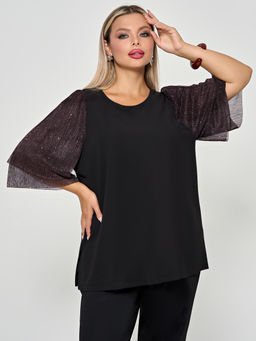 Футболка 0208-2 чёрный - Dora фото 117