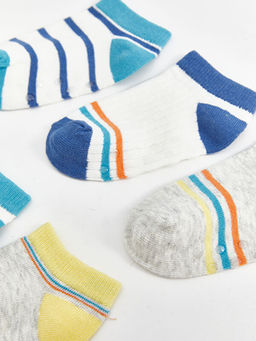 ?izgili Erkek Bebek Patik ?orap 5li