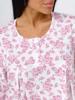 Ночная сорочка женская, цвет белый розовый