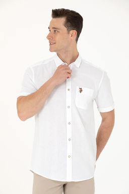Мужская белая рубашка с коротким рукавом - U.s. polo assn фото 15