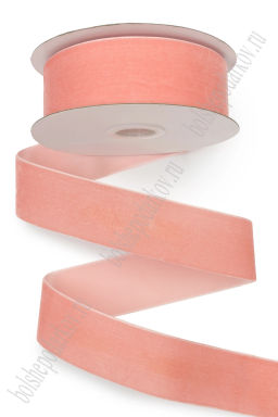 Лента бархатная 3,8 см*10 ярд (SF-5814) нежно-розовый