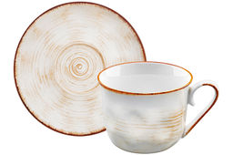 Чайная пара 2 пр. 450 мл 14*11*8,5 см Кантри, натуральный, фарфор - Elan gallery фото 5