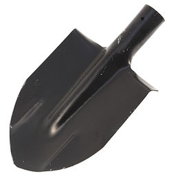 Лопата штыковая 20х35,5см, сталь s0,12см, с ребрами жесткости, без черенка, тулейка д40мм, порошковая окраска (Россия)