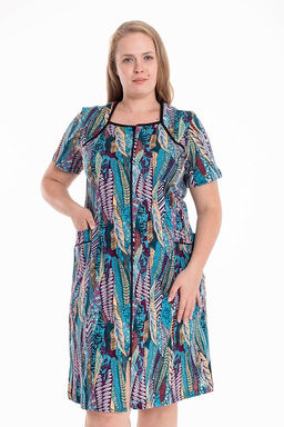 Халат М31969зч зеленый/черный