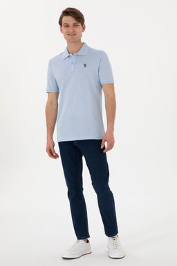 Erkek Regular Fit Polo Yaka A__k Mavi Basic Ti__rt - U.s. polo assn фото 4