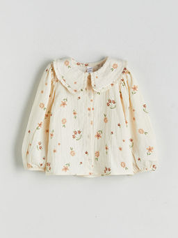 Bebe Yaka ?i?ek F?rf?rl? K?z ?ocuk G?mlek