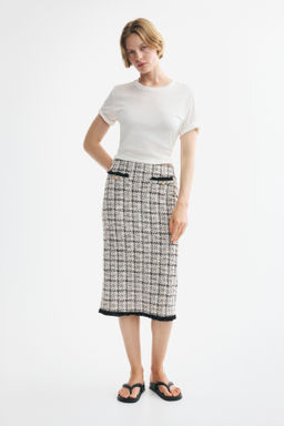 Falda en punto boucl? con flecos - H&m фото 3