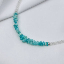 Чокер из Розового кварца и Амазонита 40 см +