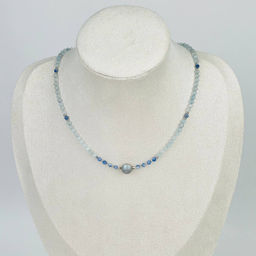 Колье из Аквамарина, Кианита и Лабрадора