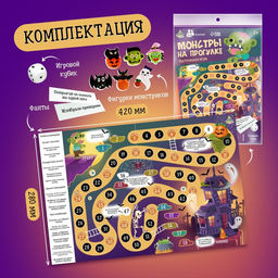 Настольная игра «Монстры на прогулке», 2-6 игроков, 5+