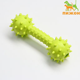 Игрушка жевательная Грозная гантель, 15 х 5 см, салатовая