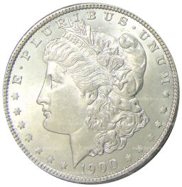 Монета 1 доллар 1900 года США Доллар Моргана