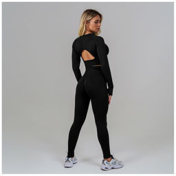 Легинсы женские спортивные ONLYTOP, размер 46 (L), чёрные