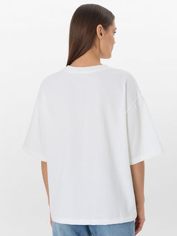 Футболка женская белая с принтом - Mark formelle фото 2