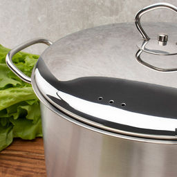 Кастрюля из нержавеющей стали 8л, д26см, h16,5см, дно д24,3см, s4мм, металлическая крышка, пароотвод, капсулированное дно с алюминиевой вставкой, матовая полировка внутри и снаружи, зеркальная полировка у крышки, мерная шкала, пэт пакет, TalleR (Ки - Домашняя мода фото 5