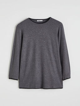 Bisiklet Yaka Nak??l? Bluz