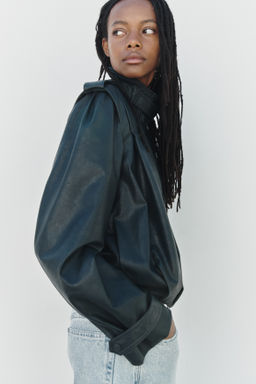 Cazadora oversize con cuello chimenea - H&m фото 5