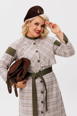 Платье ANELLI 1267 милитари  фото 3