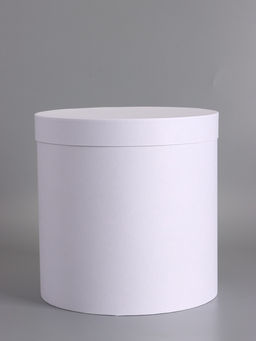 Шляпная подарочная коробка, белая, 30×30 см