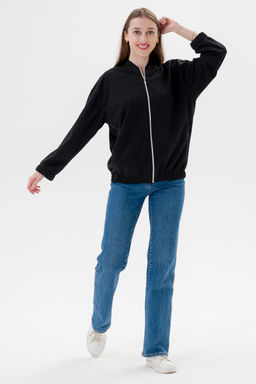 Бомбер из коттон фита чёрный макси - Амадэль фото 14