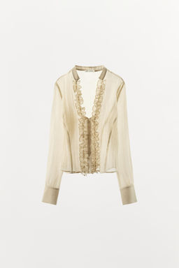 BLUSA VOLANTES / Crudo - Zara фото 7