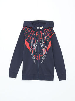 Spiderman Bask?l? Erkek ?ocuk Fermuarl? Sweatshirt
