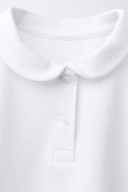 PIQU_ POLO SHIRT WITH PETER PAN COLLAR - Zara фото 3